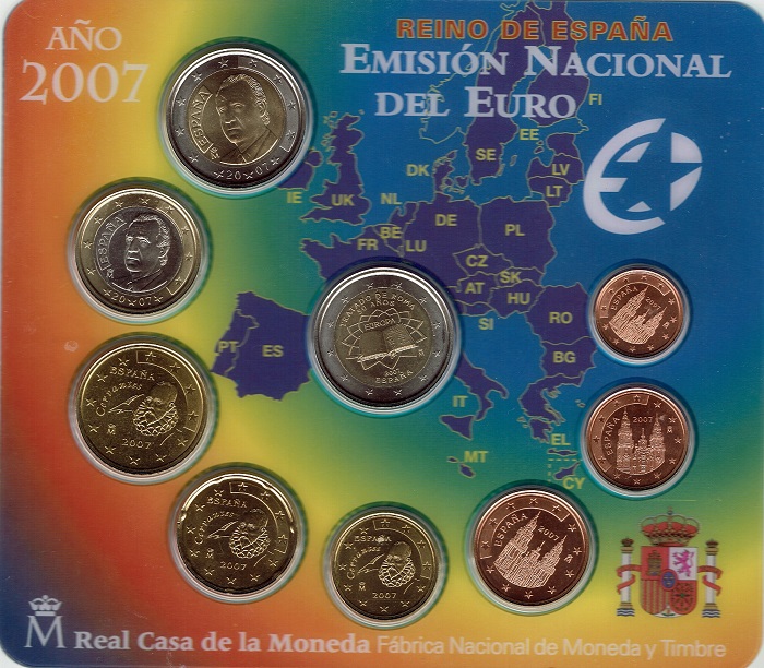 (afbeelding voor) BU set Spanje 2007